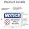 Signmission No Texting While Walking Sign With Symbol, 24 in W x Rectangle, Vinyl Decal OS-2PACK-NS-D-1824-L-14897 - alternate 4